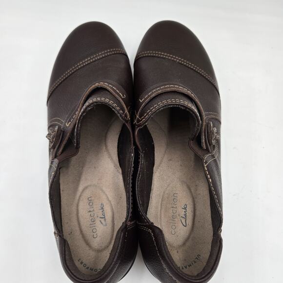 Clarks Collection Womens 8.5 Shoes Cheyn Madi Loafers Casual 15807 Brown Leather - Picture 5 of 14